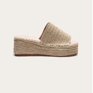 PrettyLittleThing Natural Espadrille Mule Chunky Platform Sandals